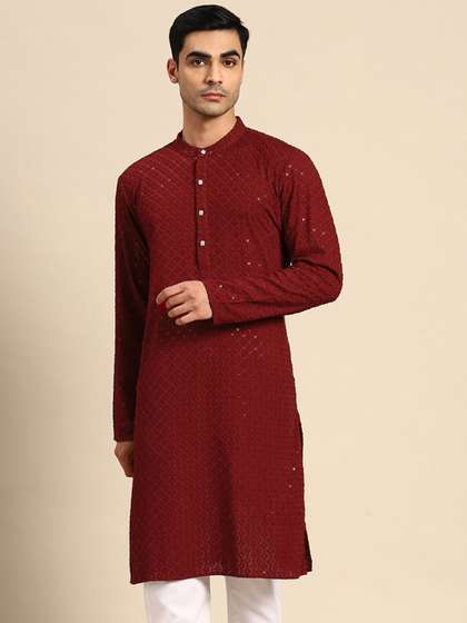 Anouk Embroidered Pure Cotton Kurta