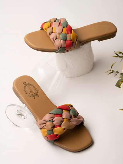 Shoetopia Girls
                        Braided Open Toe Flats