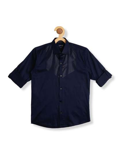 CAVIO Boys Comfort
                    Embellished Satin Party Shirt