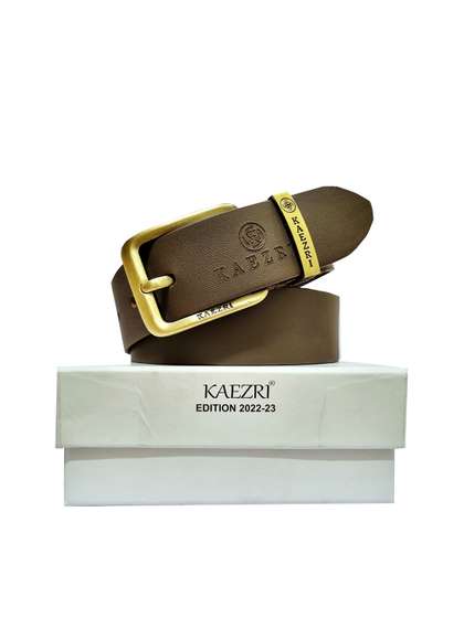 KAEZRI Men Textured
                    Leather Belt