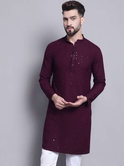 SOJANYA Men Ethnic Motifs Embroidered Sequinned Kurta