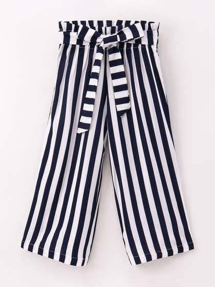 CrayonFlakes Girls Striped Palazzos