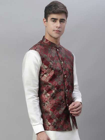 Anouk Woven Design Nehru Jacket