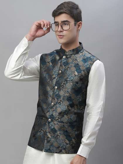 Anouk Woven Design
                          Mandarin Collar Jackets