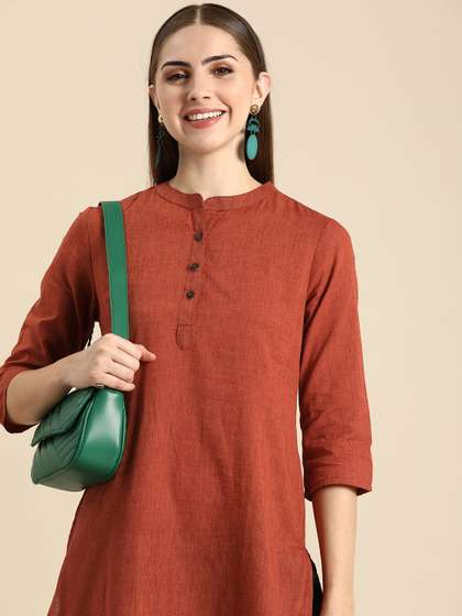 Anouk X fwd Mandarin Collar Kurta