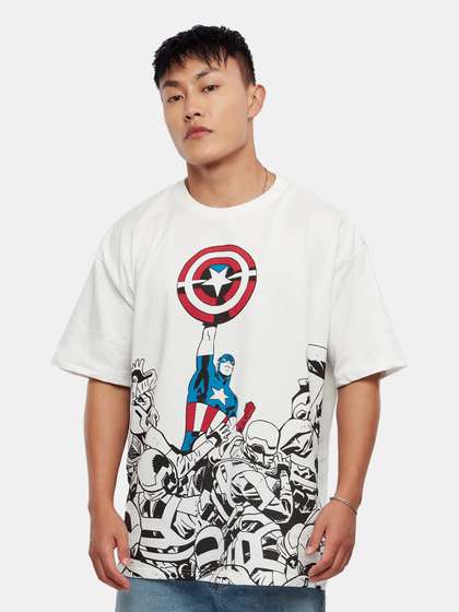 Price History of The Souled Store White Captain Marvel Graphic