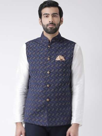 KISAH Printed Nehru Jacket