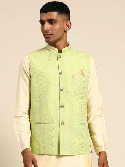 KISAH Woven Design Nehru Jackets
