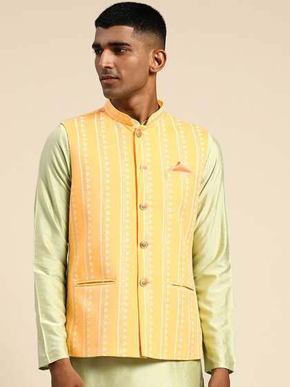 KISAH Woven-Design Nehru Jackets
