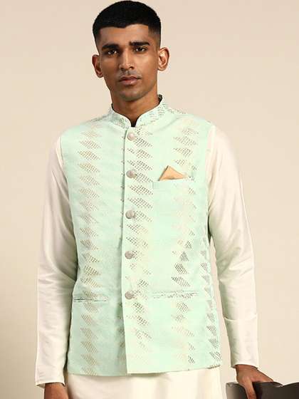 KISAH Woven design Nehru Jackets