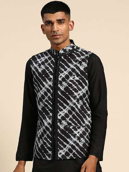 KISAH Printed Woven Nehru Jacket
