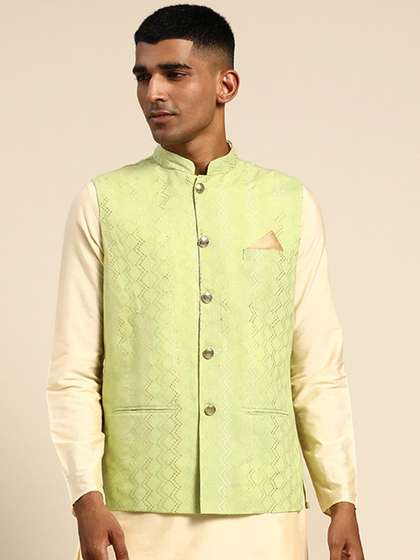 KISAH Woven design Nehru Jackets