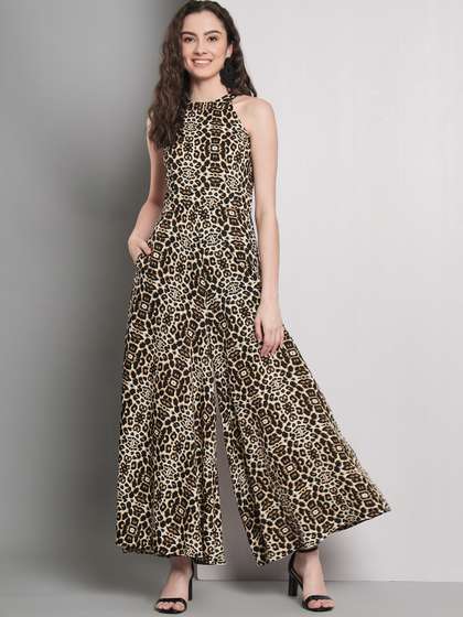 emeros Animal
                          Printed Halter Neck Sleeveless Basic Jumpsuit