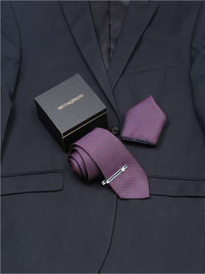 MUTAQINOTI Men Silk
                      Blend Necktie Accessory Gift Set