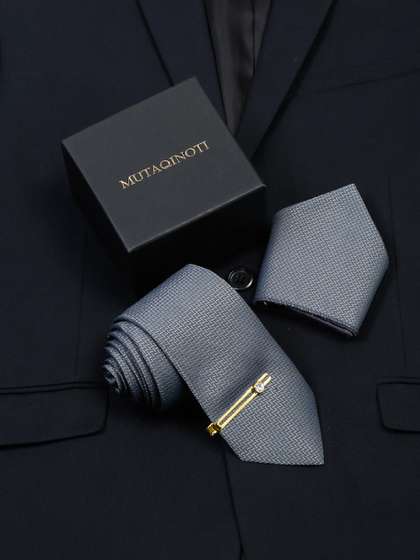 MUTAQINOTI Men Silk
                    Formal Accessory Gift Set
