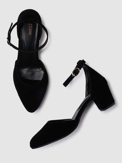 Marc Loire Pointed
                        Toe Block Heels With Ankle Loop