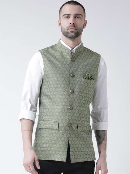 KISAH Woven Design Nehru Jackets