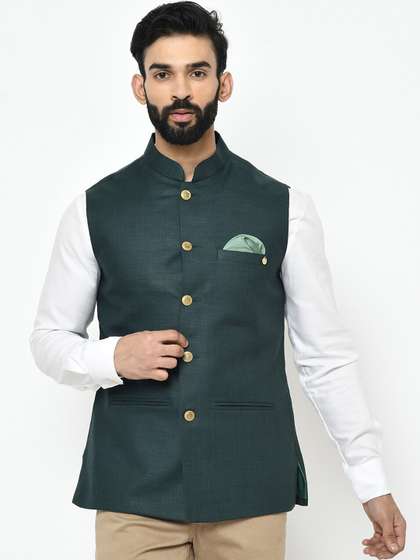 KISAH Mandarin Collar Nehru Jacket