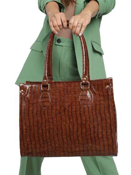 MINI WESST Textured Structured Tote Bag