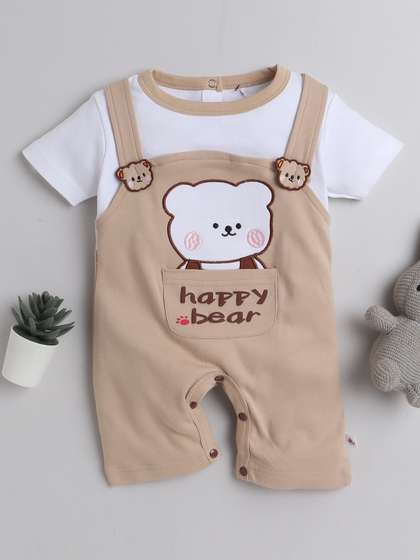 BUMZEE Infant Boys
                    Printed Cotton Rompers