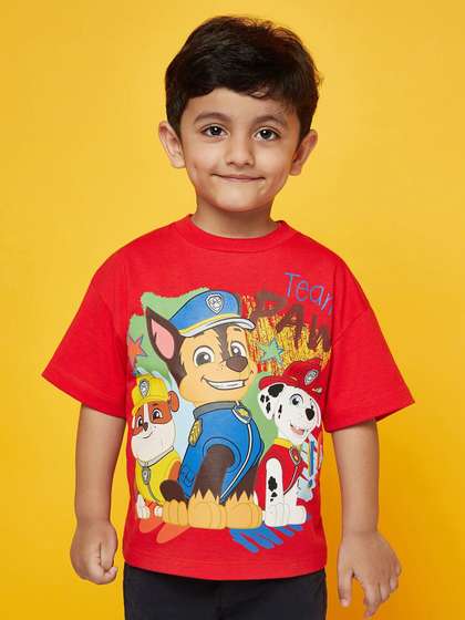 SPUNKIES Boys PAW Patrol
                    Printed Cotton T-shirt