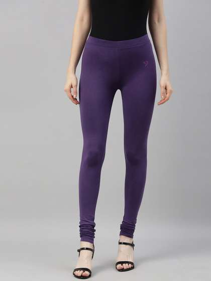 TWIN BIRDS Women
                        Mid-Rise Comfort-Fit Churidar-Length Leggings
