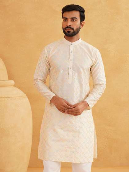 SOJANYA Embroidered Cotton Silk Kurta