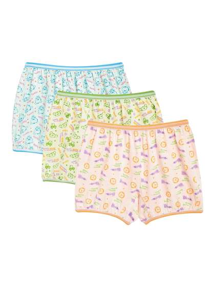 Bodycare Kids Pack Of 3
                    Assorted Printed Cotton Boy Shorts Briefs