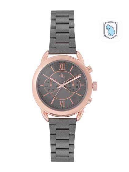 DressBerry Women
                        Grey Solid Bracelet Style Straps Analogue Watch
                        MFB-PN-PF-DK2494