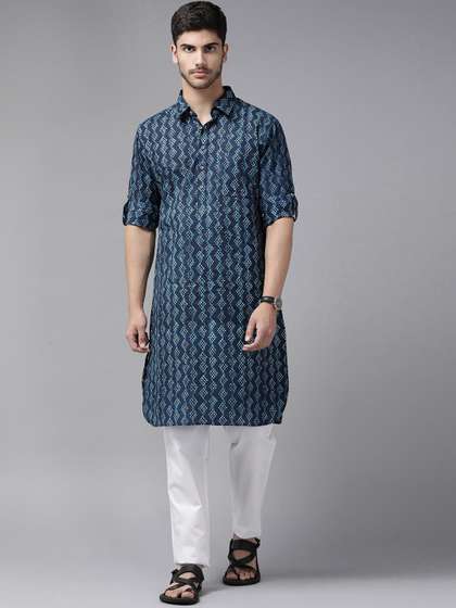 See Designs Printed Cotton Pathani Kurta