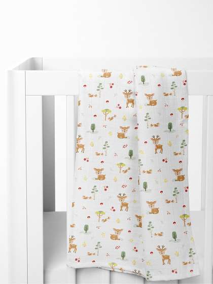 haus & kinder Aloha
                    Set of 4 Printed Pure Cotton Soft Muslin Swaddles
                    & Wrappers