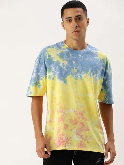 Kook N Keech Men Tie & Dye Drop-Shoulder Sleeves Oversize T-shirt