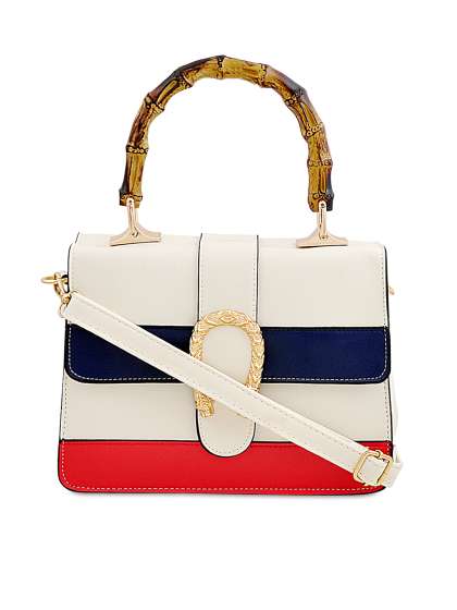 Handbags For Women Leather Designer Mark Keith White Solid Handheld Bag