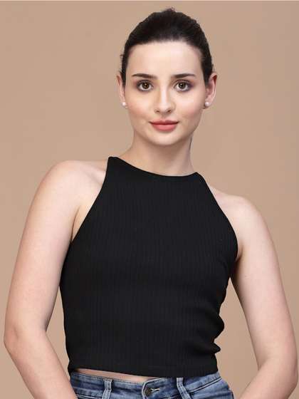 Cotton Styled Back Crop Top
