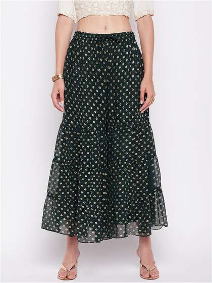 Clora Creation Flared Georgette Palazzos