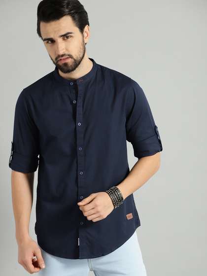 Roadster Men Navy
                        Cotton Casual Shirt