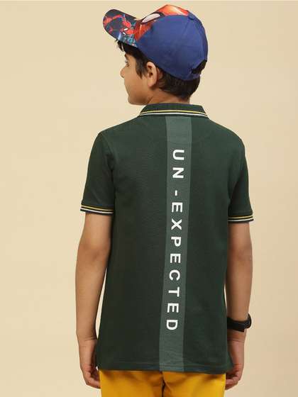 Monte Carlo Boys
                    Typography Printed Polo Collar Pure Cotton T-shirt