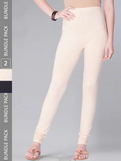 Dollar Missy Women
                        Pack Of 2 Cotton Super Soft Full Length Churidar
                        Leggings