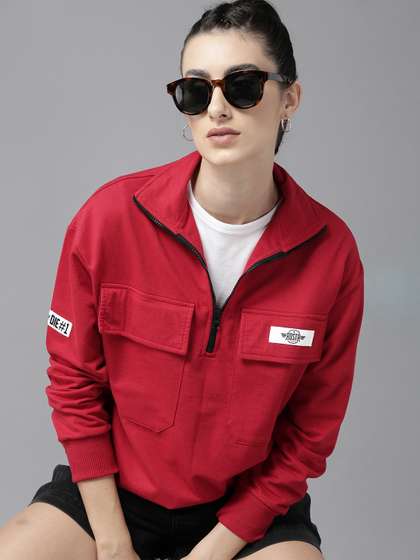 Roadster Women Mock
                        Collar Sweatshirt