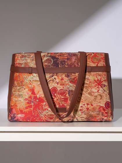 ZOUK Floral Printed Shopper Tote Bag