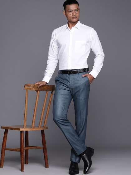 Raymond Men
                          Textured Slim Fit Trousers