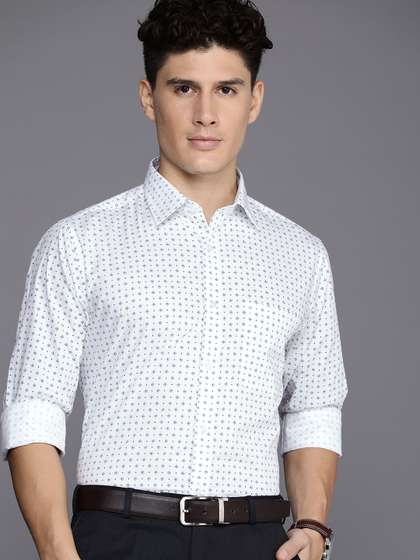 Raymond Men Pure
                        Cotton Slim Fit Opaque Printed Formal Shirt