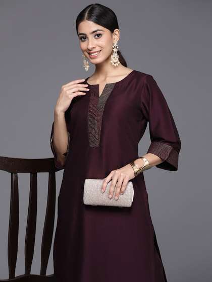 Libas Women Yoke
                        Design Regular Thread Work Kurta with Trousers