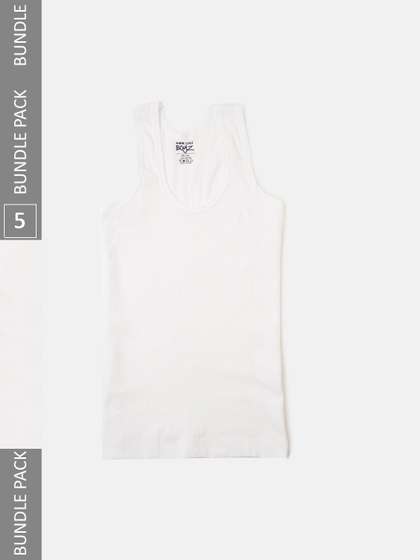 Lux Cozi Boys Pack Of 5
                    Cotton Innerwear Vests LUX_COZI_BOYZ_RN_WH_5PC