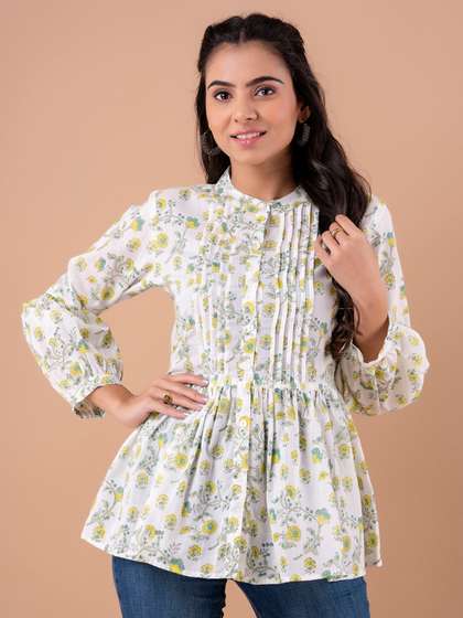 Kohsh Floral Printed Pure Cotton Kurti