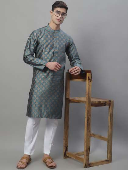 Anouk Woven Design Silk Cotton Kurta