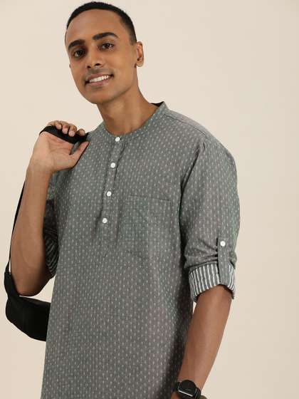 Taavi Woven Legacy Band Collar Kurta