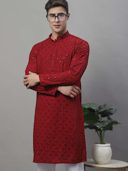 Jompers Embroidered Chikankari Kurta