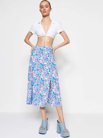 Trendyol Printed A-Line Midi Skirts