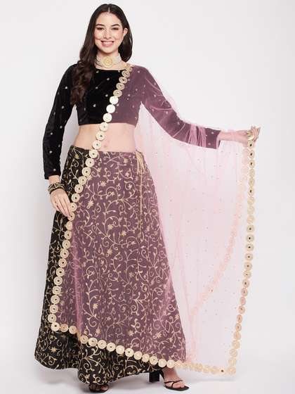 Clora Creation
                          Polka Dots Mirror Work Embroidered Dupatta